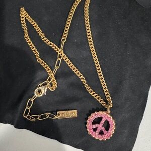 Pink peace necklace by Tova